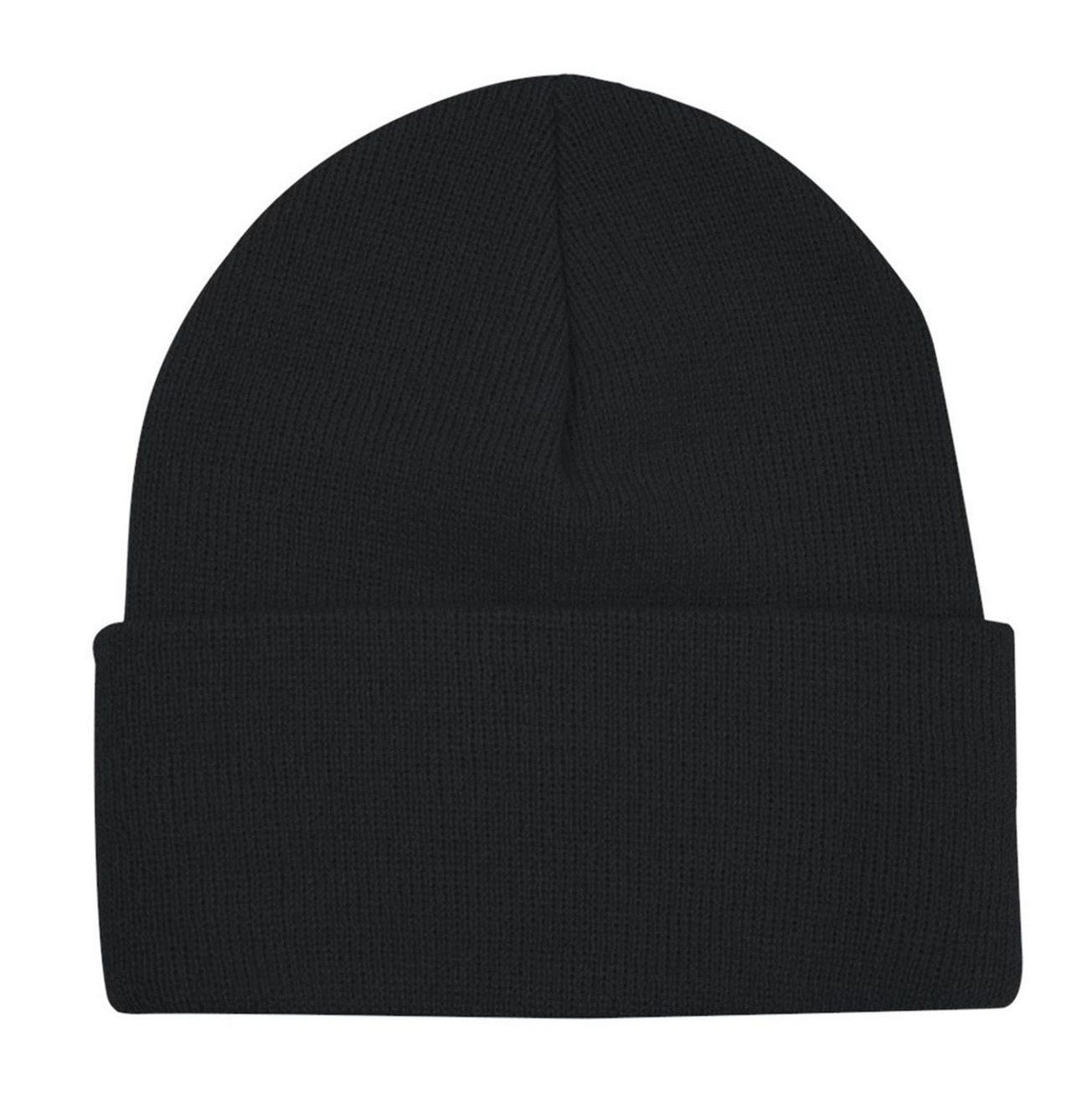 Cozy Warm Knit Unisex Beanie for Men and Women Black