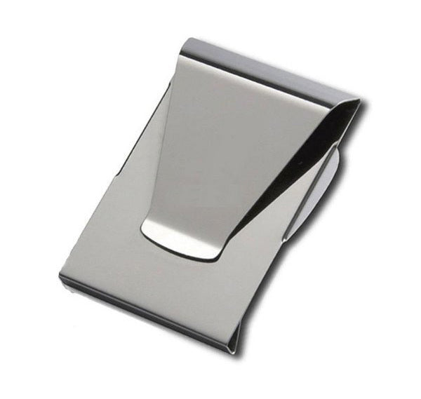 Sleek Stainless Steel Money Clip Card Holder