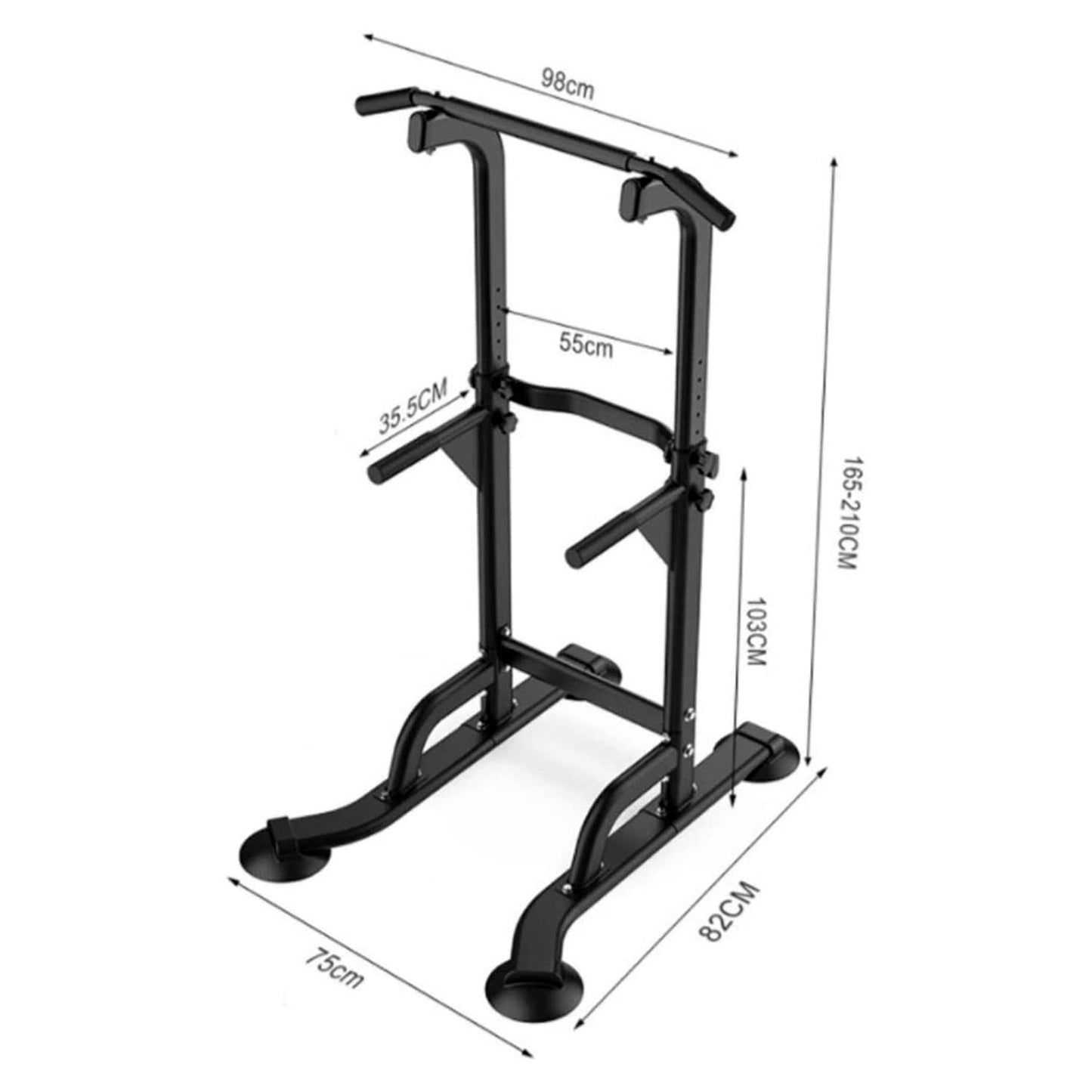 Adjustable Power Tower Pull Up Dip Station Home Gym Workout