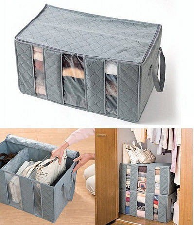 65L Bamboo Charcoal Storage Bag for Clothes and Bedding