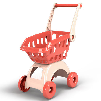 Kids Supermarket Shopping Trolley Toy Red