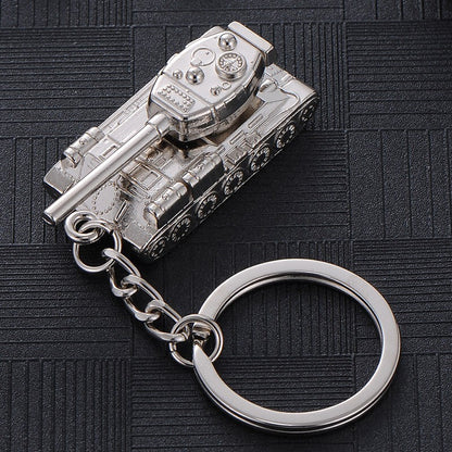 Miniature 3D Tank Keychain Metal Keyring for Military Enthusiasts