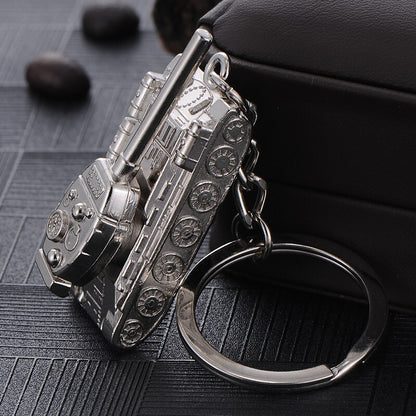 Miniature 3D Tank Keychain Metal Keyring for Military Enthusiasts