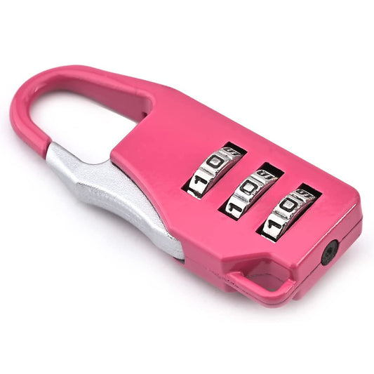 5 Pack Combination Locks for Bags Suitcase Lockers Luggage Padlocks Pink