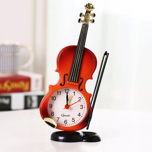 Vintage Violin Alarm Clock Decorative Gift for Music Lovers