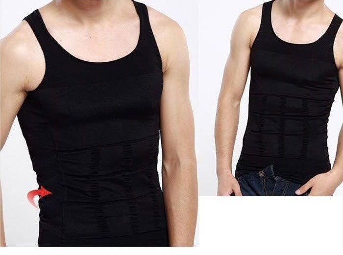 Men's Slimming Body Shaper Vest Shirt for Weight Loss and Compression