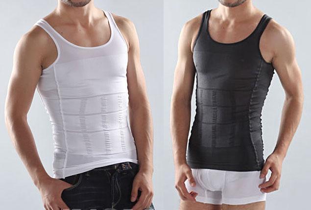 Men's Slimming Body Shaper Vest Shirt for Weight Loss and Compression