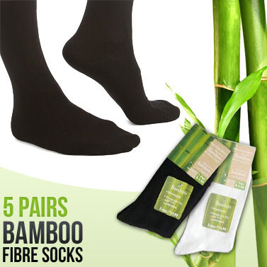 10 Pack Bamboo Fiber Socks Natural Antibacterial Breathable Comfort