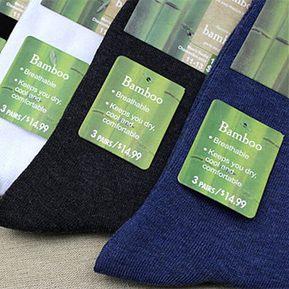 10 Pack Bamboo Fiber Socks Natural Antibacterial Breathable Comfort