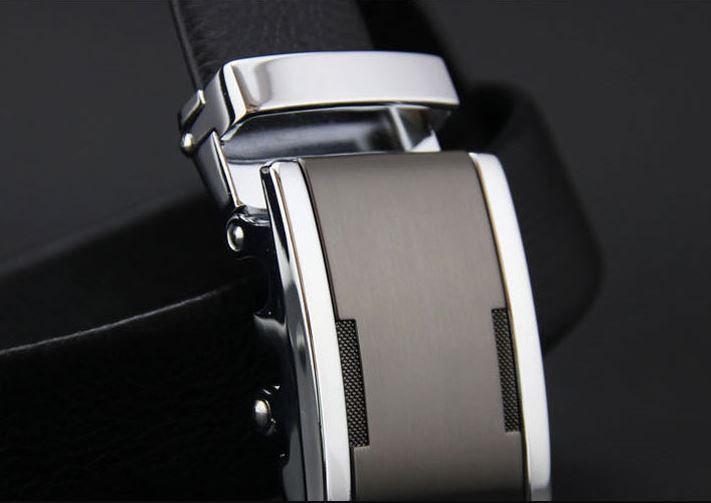 Genuine Leather Belt with Stylish Silver Buckle