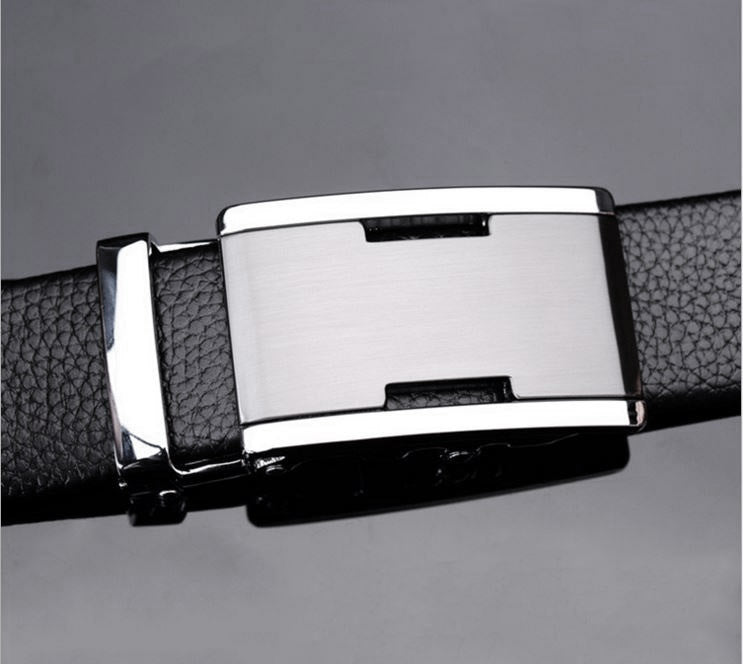 Genuine Leather Belt with Stylish Silver Buckle