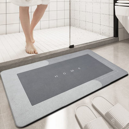 Super Absorbent Non-Slip Bath Mat for Bathroom Light Grey