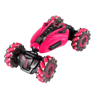 Hand Gesture Remote Control 4WD Mist Twister Stunt Car for Kids Pink