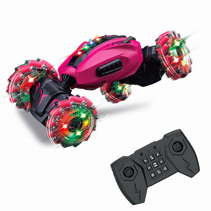 Hand Gesture Remote Control 4WD Mist Twister Stunt Car for Kids Pink