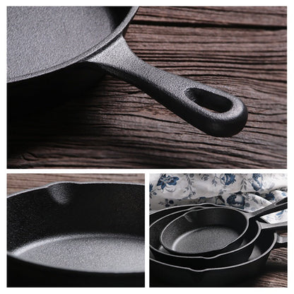 Heavy Duty Non-Stick Cast Iron Skillet BBQ Grill Cookware