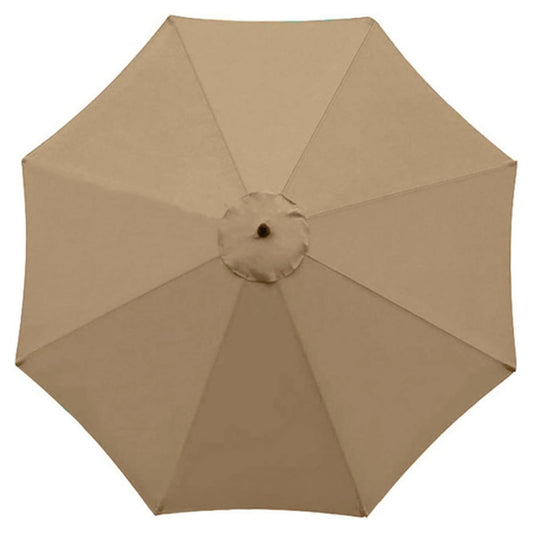 10ft Patio Umbrella Replacement Canopy 8 Ribs Outdoor Shade Beige