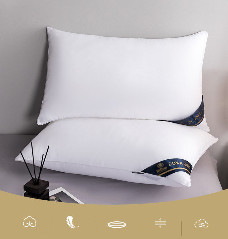 Standard Size Low Profile Luxury Hotel Pillow White