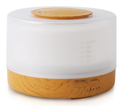 Smart Humidifier Diffuser with LCD and Remote Control Wood Grain Finish