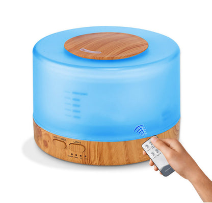 Smart Humidifier Diffuser with LCD and Remote Control Wood Grain Finish