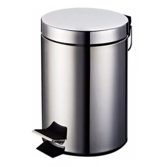 8L Pedal Operated Stainless Steel Rubbish Garbage Trash Bin