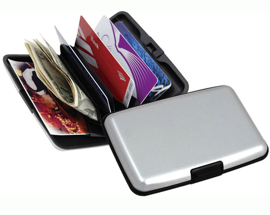 Sleek RFID Blocking Aluminum Wallet for Secure Card Protection