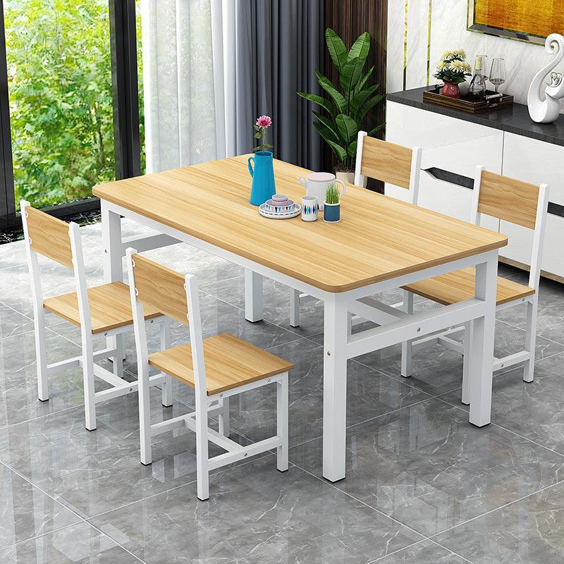 Large Wood Steel Dining Table Oak White Modern Design