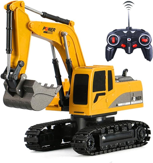 Remote Control Excavator Toy Truck for Kids Construction RC Alloy Vehicle