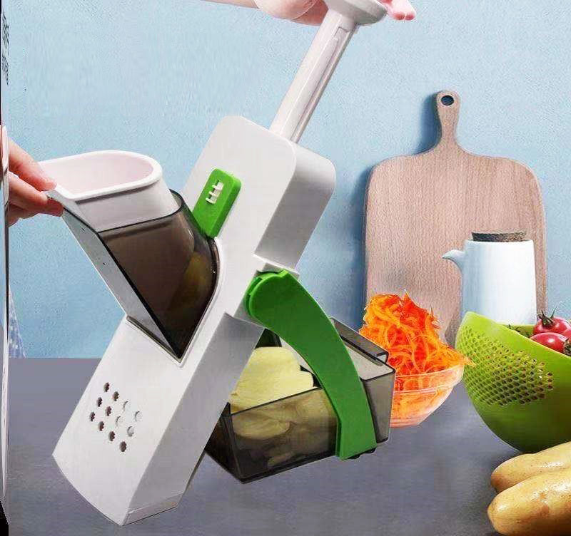 Effortless Mandoline Slicer Food Processor Vegetable Dicer Kitchen Chopper Green