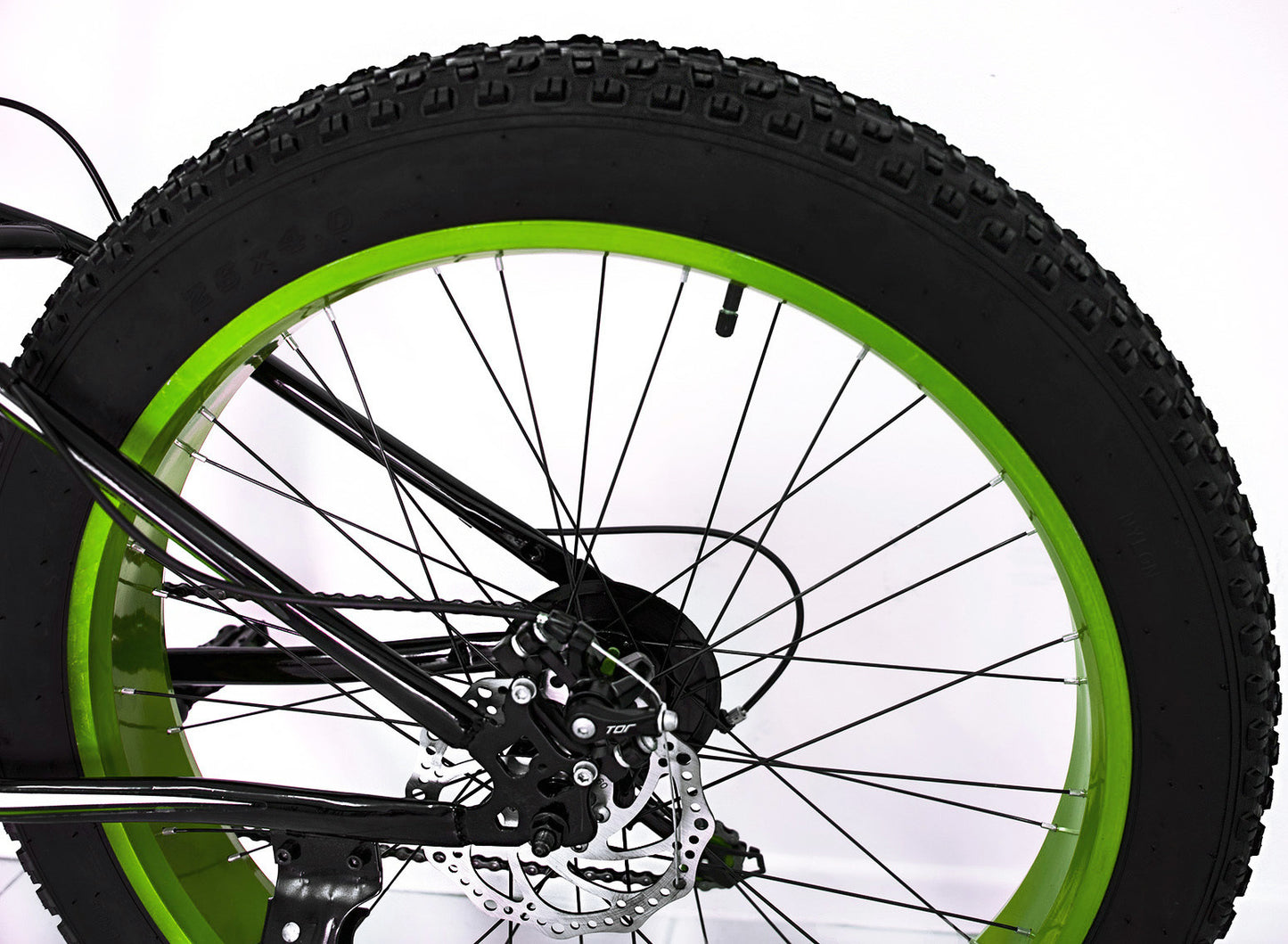 Premium Heavy Duty Fat Tire Mountain Bike for All Terrains Green Black