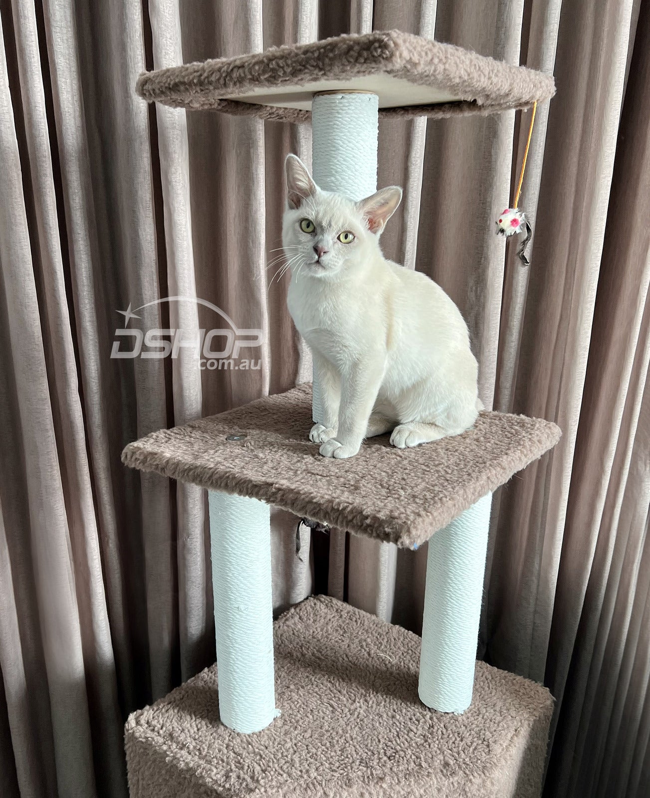 4-Level Cat Scratching Tower for Active Cats Tan