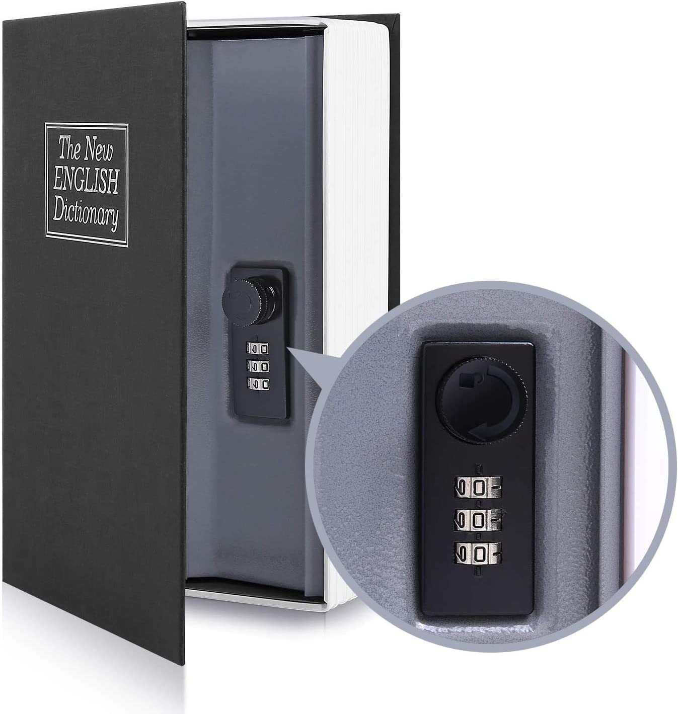 Secret Dictionary Book Safe with Combination Lock for Home Security