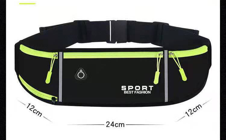 Running Waist Zip Pouch Fitness Outdoor Sports Belt Bag Purple