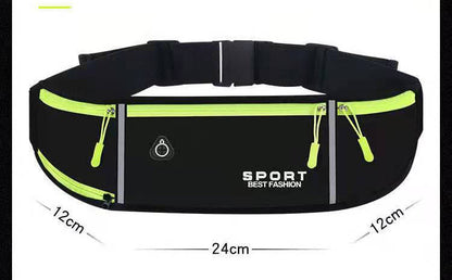 Running Waist Zip Pouch Fitness Outdoor Sports Belt Bag Purple