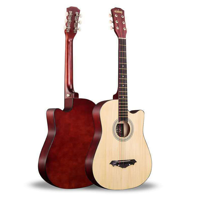 38" Natural Wood Acoustic Guitar for Beginners and Professionals