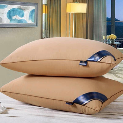 Standard Size Low Profile Pillow for Luxury Hotel Comfort Beige