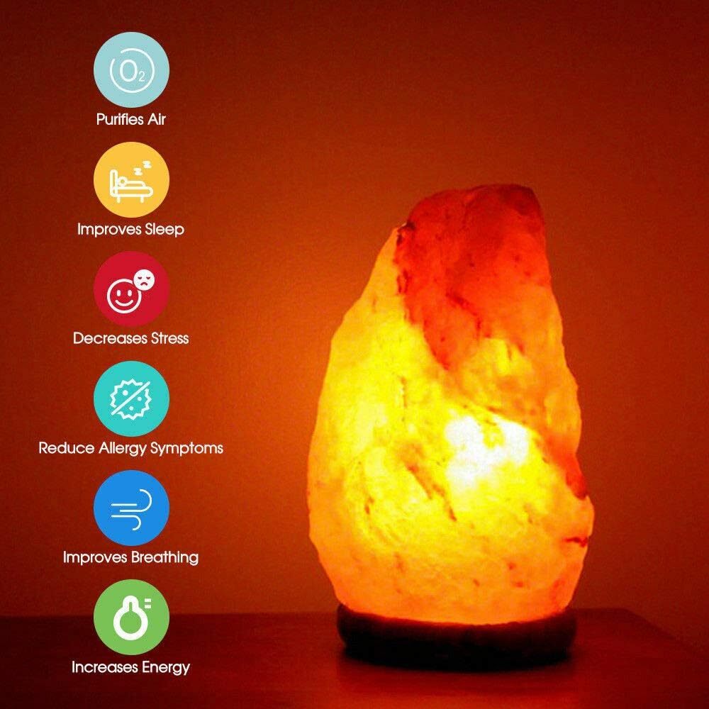 Natural Himalayan Salt Lamp Crystal Rock Night Light for Home Decor - (3-5kg)