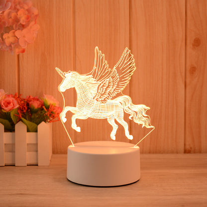 Enchanting 3D Magic Unicorn LED Night Light with Colour-Changing Feature