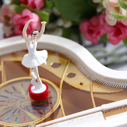 Elegant Classic Piano Dancing Ballerina Music Box