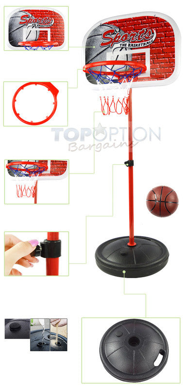 Adjustable Junior Basketball Hoop Set for Kids 1.6m