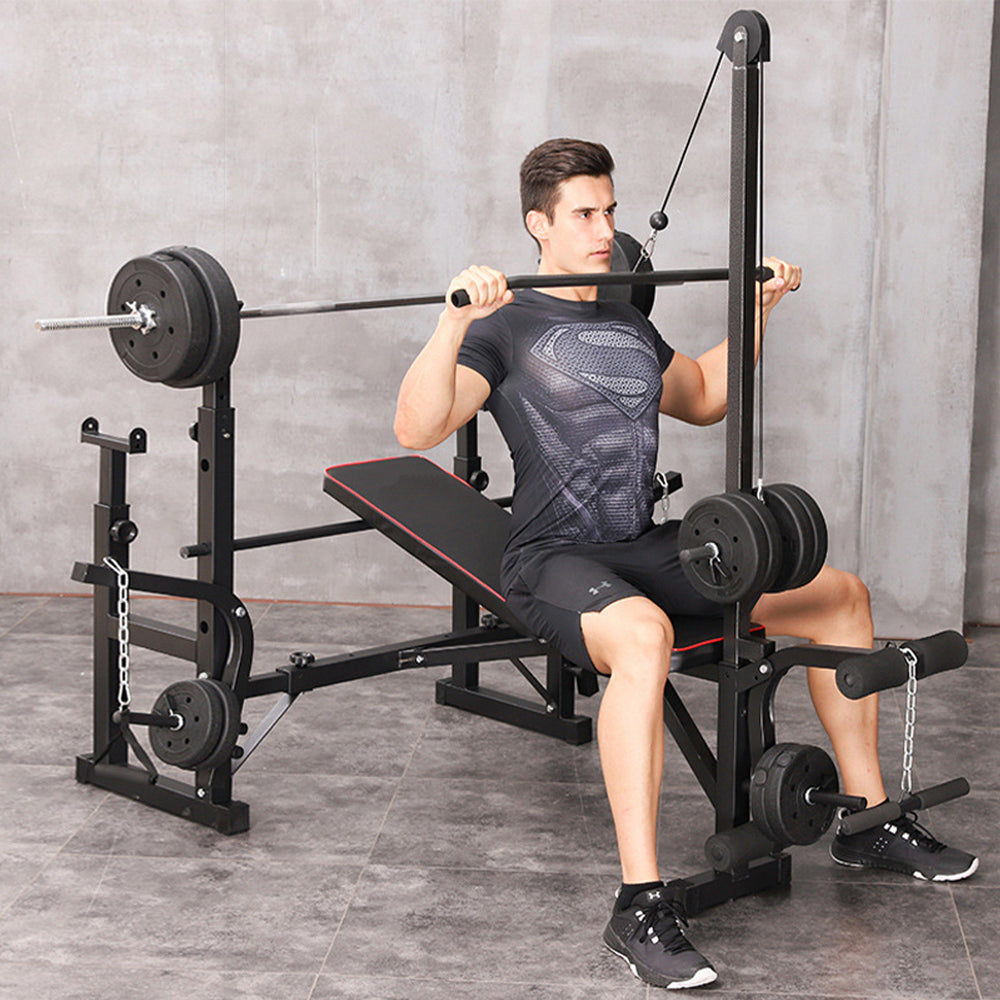 Ultimate 7-in-1 Multi-Station Weight Bench Home Gym Fitness Equipment