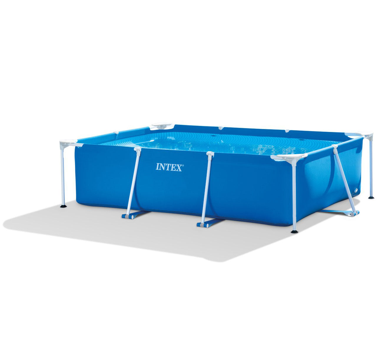 Intex Large Metal Frame Above Ground Family Swimming Pool for Backyard Fun