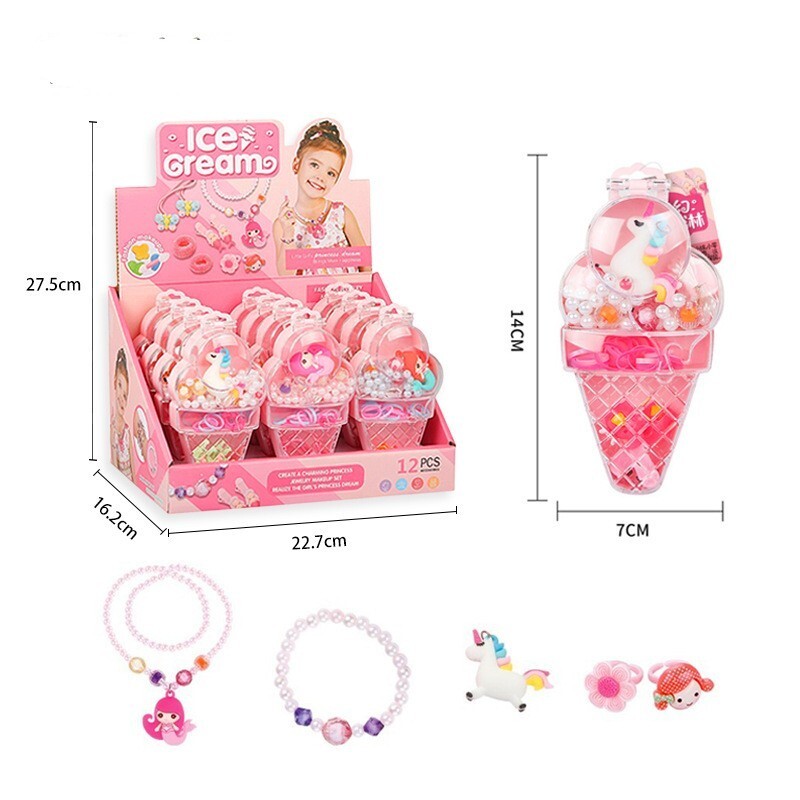 DIY Ice Cream Beads Jewelry Kit for Creative Hair Accessories