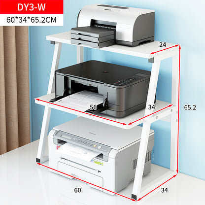 3-Tier Desk Hutch Storage Shelf Office Organizer White