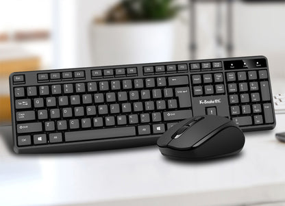 Full Size Professional Wireless Keyboard and Mouse Combo Set for Office Use