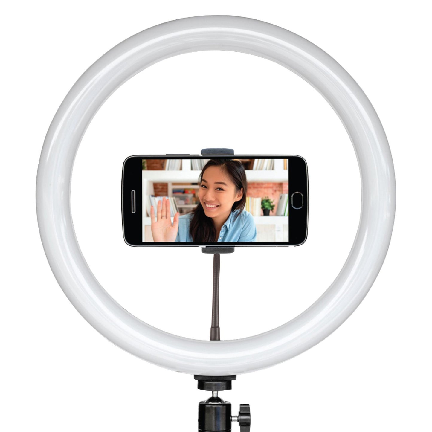 12" LED Large Ring Light with Adjustable Tripod and Phone Holder for Perfect Selfies