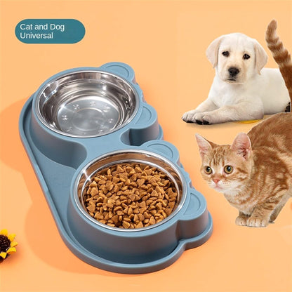 Stainless Steel Pet Bowl Feeding Station for Cats and Dogs