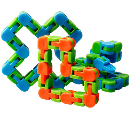 24 Link Wacky Track Snake Puzzle Fidget Toy for Stress Relief and Focus