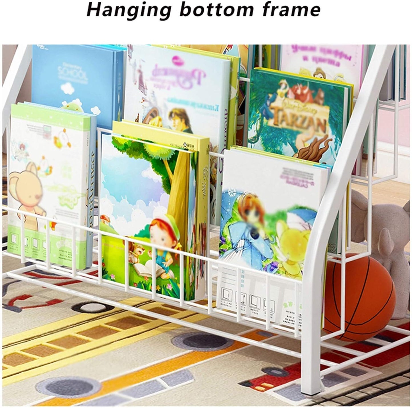 5-Tier Bookcase Storage Shelf Magazine Organizer