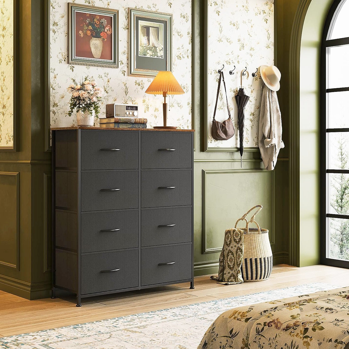 Spacious 8-Drawer Dresser Chest Storage Organizer Unit