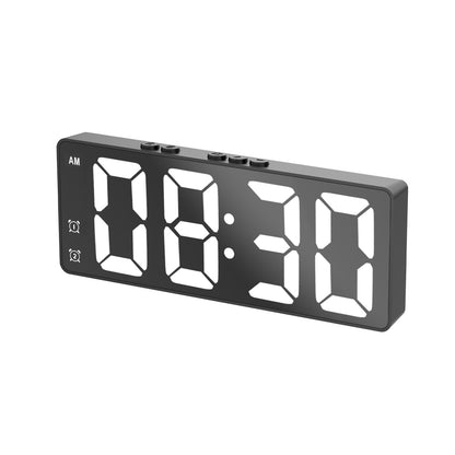 Sleek LED Digital Alarm Clock with Temperature Display and Mirror Finish